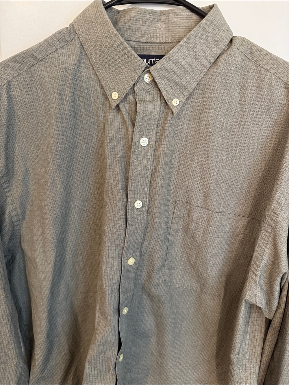 Puritan Men's Light Gray Button-Down Shirt